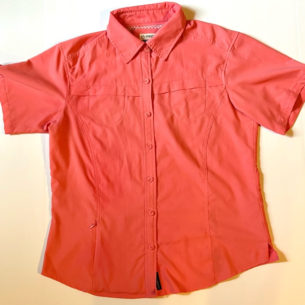 Magellan Outdoors Pink Button Down Shirt